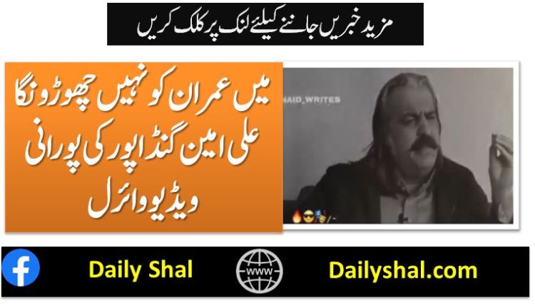 میں عمران کو نہیں چھوڑونگا علی امین گنڈاپور کی پورانی ویڈیو وائرل